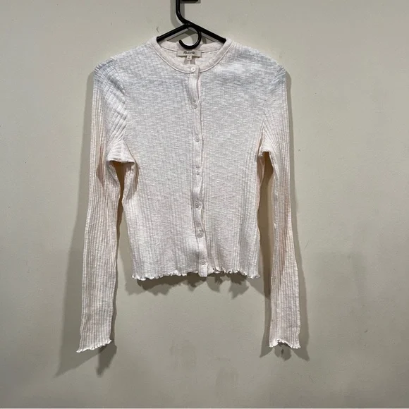NWT Madewell size medium Samsoe Sajuni Cardigan sweater women ivory - Picture 2 of 8